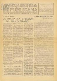 Izquierda Republicana : Publicación Mensual. Órgano De Izquierda Republicana En El Exilio. Núm. 25-26, 15 de agosto-septiembre de 1946