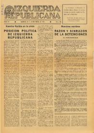 Izquierda Republicana : Publicación Mensual. Órgano De Izquierda Republicana En El Exilio. Núm. 28, 15 de abril de 1947