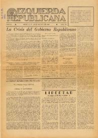 Izquierda Republicana : Publicación Mensual. Órgano De Izquierda Republicana En El Exilio. Núm. 31, 15 de agosto de 1947