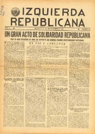 Izquierda Republicana : Publicación Mensual. Órgano De Izquierda Republicana En El Exilio.. Núm. 44, 10 de noviembre de 1948