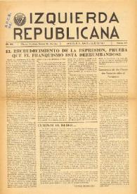 Izquierda Republicana : Publicación Mensual. Órgano De Izquierda Republicana En El Exilio.. Núm. 107, junio-julio de 1957