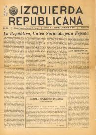 Izquierda Republicana : Publicación Mensual. Órgano De Izquierda Republicana En El Exilio. Núm. 108, agosto-septiembre de 1957