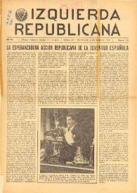 Izquierda Republicana : Publicación Mensual. Órgano De Izquierda Republicana En El Exilio. Núm. 116, noviembre-diciembre de 1958