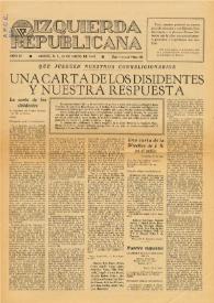 Izquierda Republicana : Publicación Mensual. Órgano De Izquierda Republicana En El Exilio. Suplemento al Núm. 28, 25 de enero de 1947