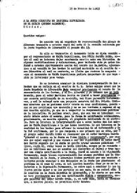 Carta de la Junta Española de Liberación a Izquierda Republicana. México, 15 de febrero de 1945