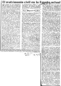 El matrimonio civil en la España actual