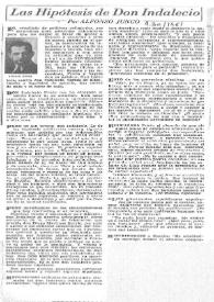 Las Hipótesis de Don Indalecio