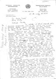 Carta de Eugenio Xammar a Carlos Esplá. Ginebra, 31 de mayo de 1956