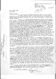 Carta de Eugenio Xammar a Carlos Esplá. París, 9 de junio de 1954