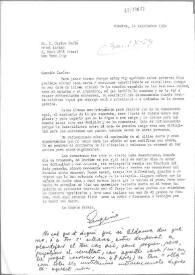 Carta de Eugenio Xammar a Carlos Esplá. Ginebra, 14 de septiembre de 1954