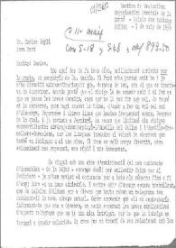 Carta de Eugenio Xammar a Carlos Esplá. Ginebra, 7 de mayo de 1956