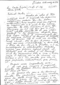 Carta de Eugenio Xammar a Carlos Esplá. Ginebra, 12 de mayo de 1956