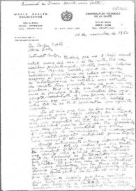Carta de Eugenio Xammar a Carlos Esplá. Ginebra, 14 de noviembre de 1956