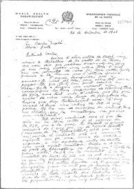 Carta de Eugenio Xammar a Carlos Esplá. Ginebra, 26 de diciembre de 1956