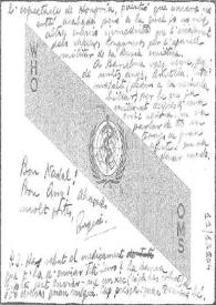 Tarjeta de felicitación de Navidad de Eugenio Xammar a Carlos Esplá [1956?]. Otra tarjeta de felicitación de Navidad de Eugenio Xammar a Carlos Esplá de 13 de diciembre de 1956