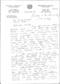 Carta de Eugenio Xammar a Carlos Esplá. Ginebra, 6 de mayo de 1957