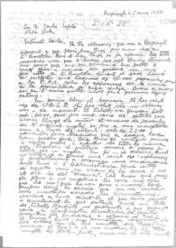 Carta de Eugenio Xammar a Carlos Esplá. Perpiñán, 25 de marzo de 1958