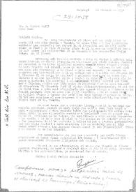 Carta de Eugenio Xammar a Carlos Esplá. Perpiñán, 22 de abril de 1958
