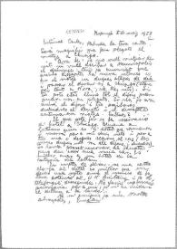 Carta de Eugenio Xammar a Carlos Esplá. Perpiñán, 5 de mayo de 1958