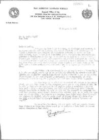 Carta de Eugenio Xammar a Carlos Esplá. Washington, 28 de agosto de 1958