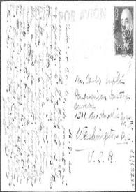 Postal de Eugenio Xammar a Carlos Esplá. 16 de septiembre de 1960