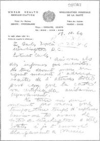 Carta de Eugenio Xammar a Carlos Esplá. Ginebra, 19 de octubre de 1960