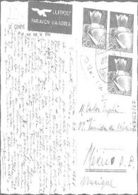 Postal de Eugenio Xammar a Carlos Esplá. 28 de marzo de 1961
