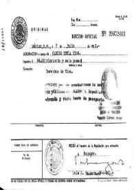 Recibo oficial fechado el 7 de julio de 1953 sobre una liquidación a cargo de Carlos Esplá Rizo