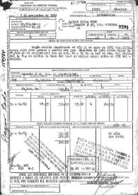 Notificación sobre el adeudo o liquidación en concepto del pago del Impuesto Predial de Carlos Esplá por la Tesorería del Distrito Federal, 5 de noviembre de 1962