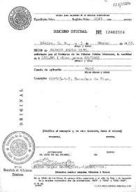 Recibo de Carlos Esplá Rizo. 3 de marzo de 1965