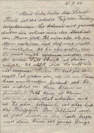 Carta dirigida a Bertha Drew. Berlín (Alemania), 21-07-1900