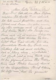 Carta dirigida a Bertha Drew. Berlín (Alemania), 26-07-1900