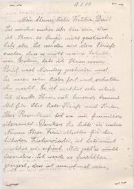 Carta dirigida a Bertha Drew. Berlín (Alemania), 12-08-1900