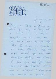 Carta dirigida a Aniela Rubinstein. Nueva York, 01-01-1983