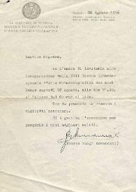 Carta dirigida a Arthur Rubinstein. Venecia (Italia), 26-08-1956
