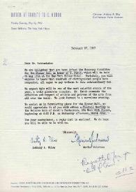 Carta dirigida a Arthur Rubinstein. Nueva York, 27-02-1967