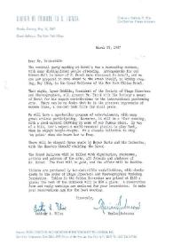 Carta dirigida a Arthur Rubinstein. Nueva York, 23-03-1967