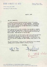 Carta dirigida a Arthur Rubinstein. Nueva York, 05-04-1967