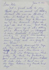 Carta dirigida a Aniela Rubinstein, 19-06-1991
