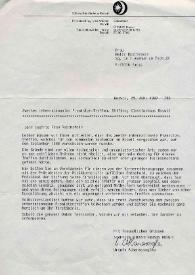 Carta dirigida a Aniela Rubinstein. Boswil (Alemania), 24-06-1987