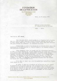 Carta dirigida a Arthur Rubinstein. París (Francia), 30-10-1975