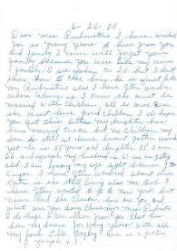 Carta dirigida a Aniela Rubinstein. Los Angeles (California), 26-06-1988