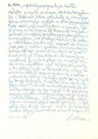 Carta dirigida a Aniela Rubinstein, 24-04-1955