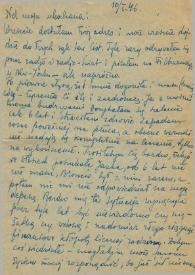 Carta dirigida a Aniela Rubinstein, 10-01-1946