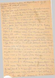 Carta dirigida a Aniela Rubinstein. Pruszkòw (Polonia), 01-02-1958