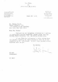 Carta dirigida a Walter Prude. Nueva York, 24-04-1975
