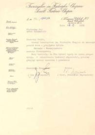 Carta dirigida a Arthur Rubinstein. Varsovia (Polonia), 18-04-1956