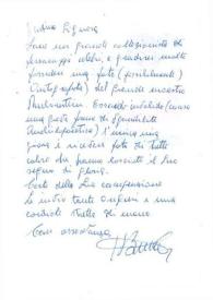 Carta dirigida a Aniela Rubinstein. Legnago (Italia), 19-01-1987