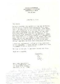 Carta dirigida a Aniela Rubinstein. Washington, 06-01-1984
