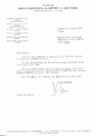 Carta dirigida a Aniela Rubinstein. Ginebra (Suiza), 09-01-1987